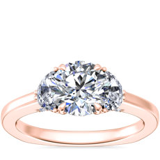Bella Vaughan Moon Three Stone Engagement Ring in 18k Rose Gold (1/3 ct. tw.)